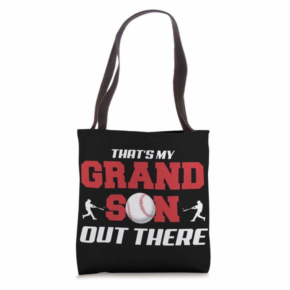 That'S My Grandson Out There Proud Baseball Grandparent Tote Bag :'D - Picture 1 of 4
